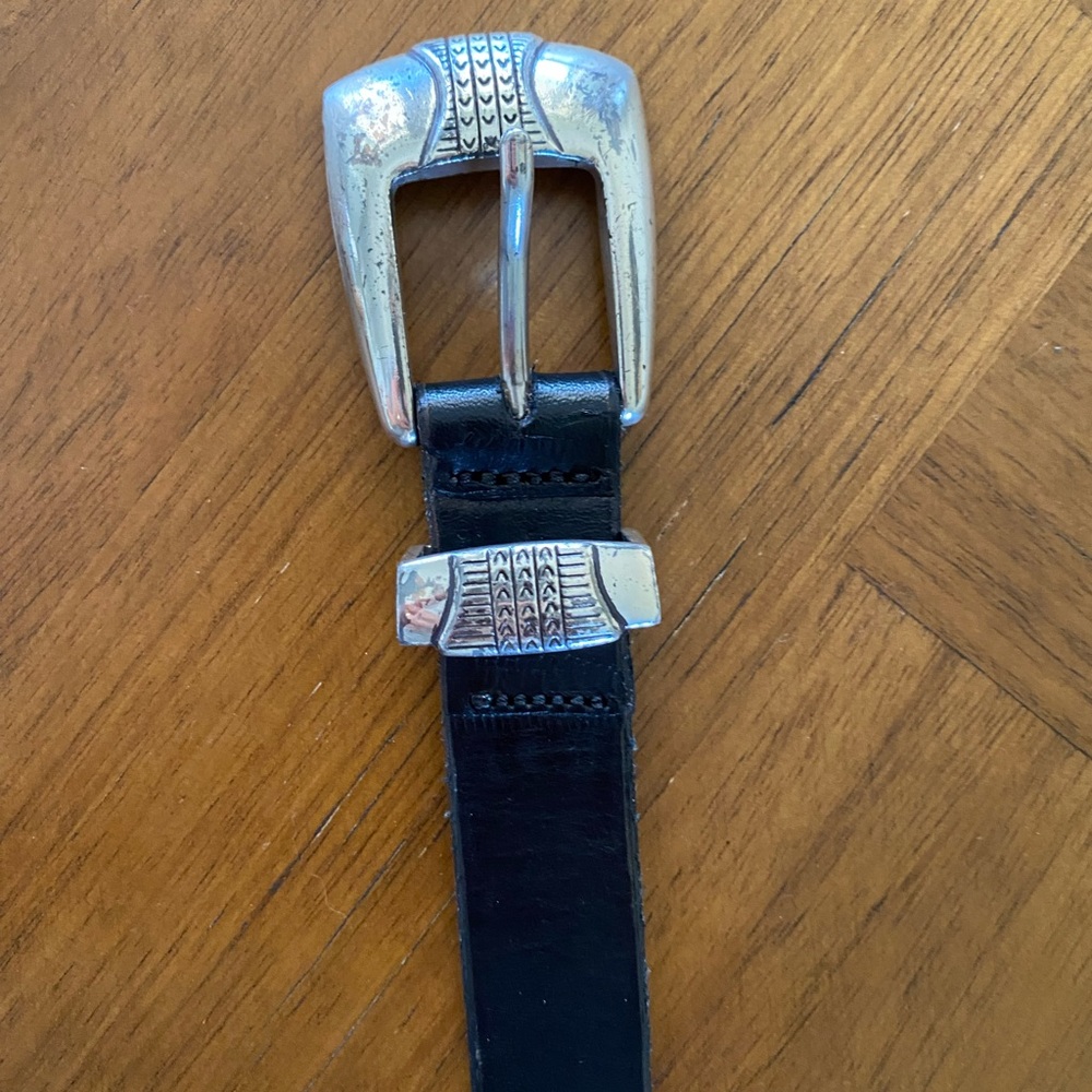 Hand Made Black Leather Belt